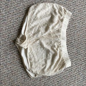 Plus size lace shorts